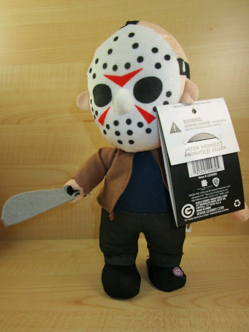 Friday the 13th JASON VOORHEES ANIMATED PLUSH DOLL 17+ walks sound NWT Gemmy